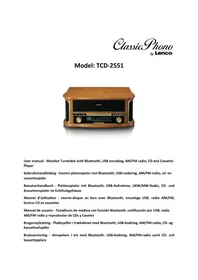 Notice Classic Phono TCD-2551 Platine disque