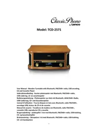Notice Classic Phono TCD-2571 Platine disque