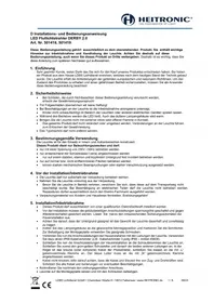 Notice Heitronic DERBY 2.0 Lampe