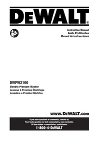 Notice DEWALT DWPW2100 Nettoyeur haute pressio