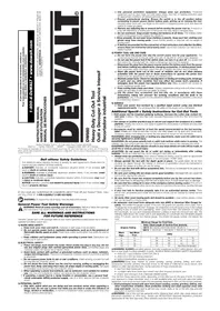 Notice DEWALT DW660 Outils multifonctions