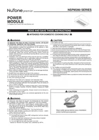 Notice NuTone NSPM390 Hotte