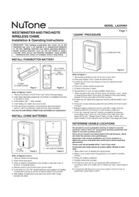 Notice NuTone LA225WH Sonnette de portes