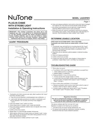 Notice NuTone LA224RWH Sonnette de portes