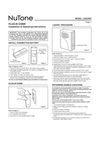Notice NuTone LA223WH Sonnette de portes