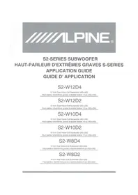 Notice ALPINE S2-W12D4 Caisson de basses