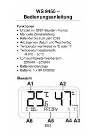 Notice Techno Line WS 9455 Station Météo