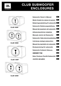 Notice JBL CLUB 1200P Haut-parleur