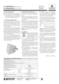 Notice Monacor SL-250WS/EN Haut-parleur