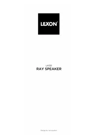 Notice LEXON RAY SPEAKER Radio