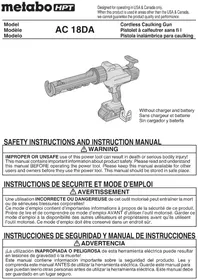 Notice METABO AC 18DA Non catégorisé