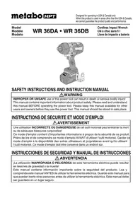 Notice METABO WR36DA Non catégorisé