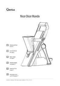 Notice GENIUS NICER DICER MANDO Trancheuse