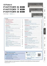 Notice ROLAND FANTOM 6 EX Synthétiseur