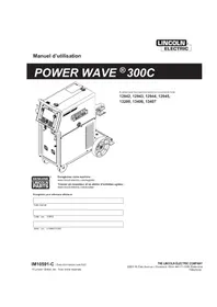 Notice LINCOLN ELECTRIC POWER WAVE 300C Poste à souder