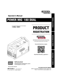 Notice LINCOLN ELECTRIC POWER MIG 180 DUAL Poste à souder
