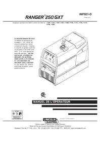 Notice LINCOLN ELECTRIC RANGER 250 GXT Poste à souder