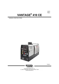 Notice LINCOLN ELECTRIC VANTAGE 410 CE Poste à souder