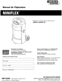 Notice LINCOLN ELECTRIC MINIFLEX Poste à souder
