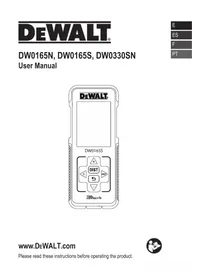Notice DEWALT DW0330SN Télémètre