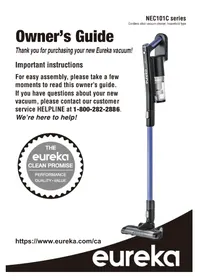 Notice EUREKA RAPIDCLEAN NEC101CBL Aspirateur