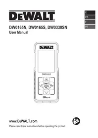 Notice DEWALT DW0165N Télémètre