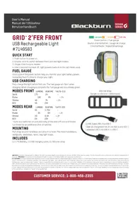 Notice Blackburn GRID 2 Lampe de poche
