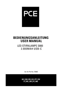 Notice PCE S800 Lampe de poche