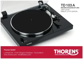 Notice THORENS TD 103 A Platine disque