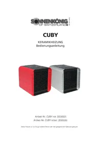 Notice Sonnenkönig CUBY Chauffage