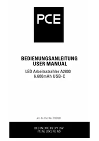 Notice PCE A2800 Lampe