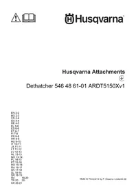 Notice HUSQVARNA ARDT5150XV1 Tracteur