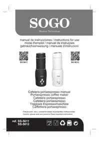 Notice Sogo SS-5612 Machine à café