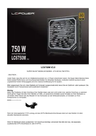 Notice LC-Power LC6750M V3.0 Alimentation PC