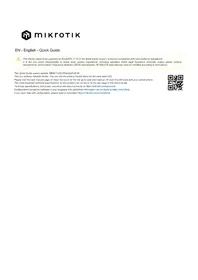 Notice Mikrotik RB4011IGS+5HACQ2HND-IN Routeur