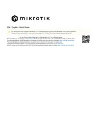 Notice Mikrotik CRS354-48P-4S+2Q+RM Commutateur