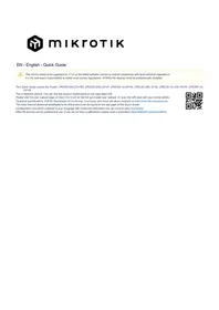 Notice Mikrotik CRS309-1G-8S+IN Commutateur