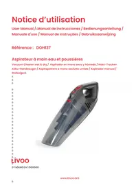 Notice LIVOO DOH137 Aspirateur