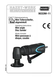Notice Hazet 9033M-11 Ponceuse