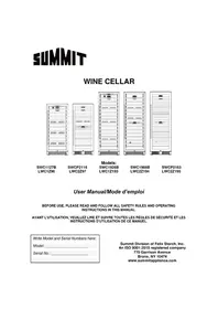 Notice Summit LWC2Z194 Cave à vin