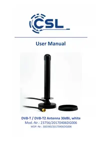 Notice CSL 300390 Antenne TV