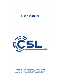 Notice CSL 304635 Carte réseau / adaptateur