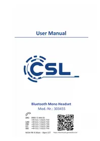 Notice CSL 303455 Ecouteur