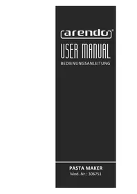 Notice Arendo 306751 Machine à pâtes