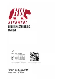 Notice Bearware 302360 Commutateur horaire numérique