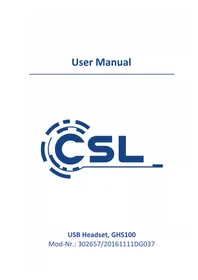 Notice CSL 302657 Ecouteur