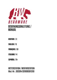 Notice Bearware 303394 Station Météo