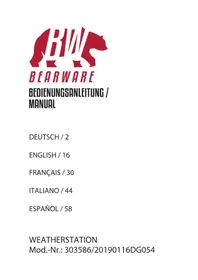 Notice Bearware 303586 Station Météo