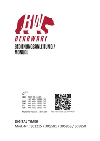 Notice Bearware 305858 Commutateur horaire numérique