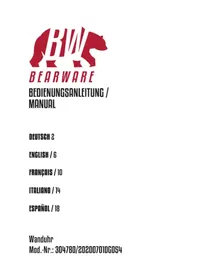 Notice Bearware 304780 Horloge